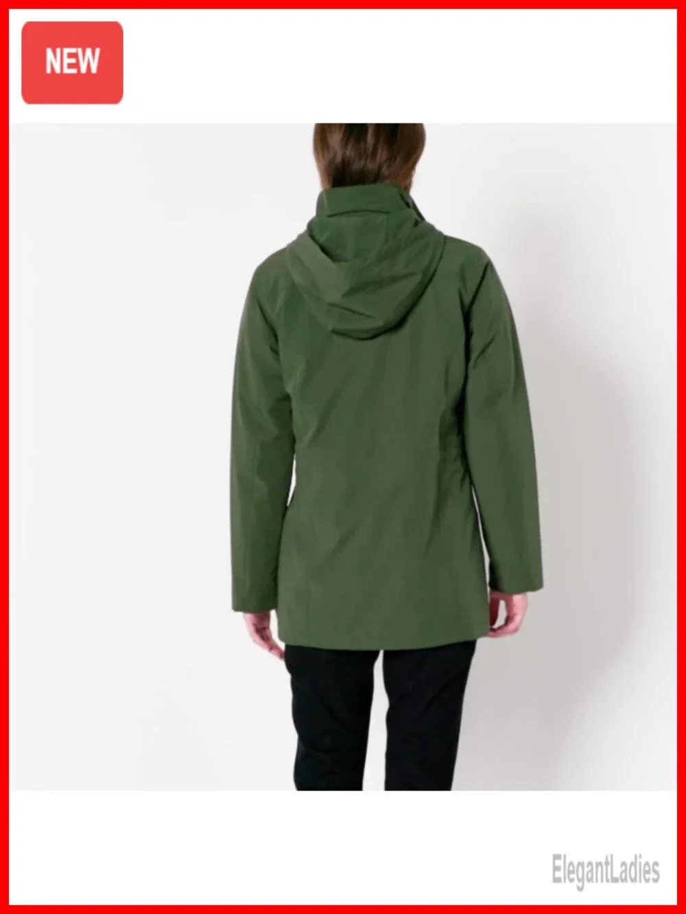 Women's Lightweight Waterproof Hooded Rain Jacket Relaxed Fit Long Sleeve Anorak